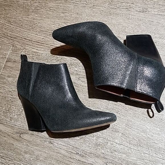 Rebecca Minkoff La Roux Glazed Black Booties 8 M - Picture 3 of 8